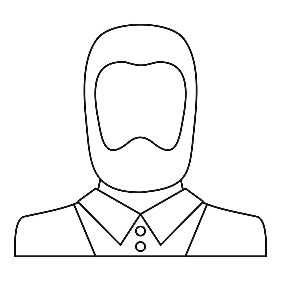 Man avatar icon vector thin line
