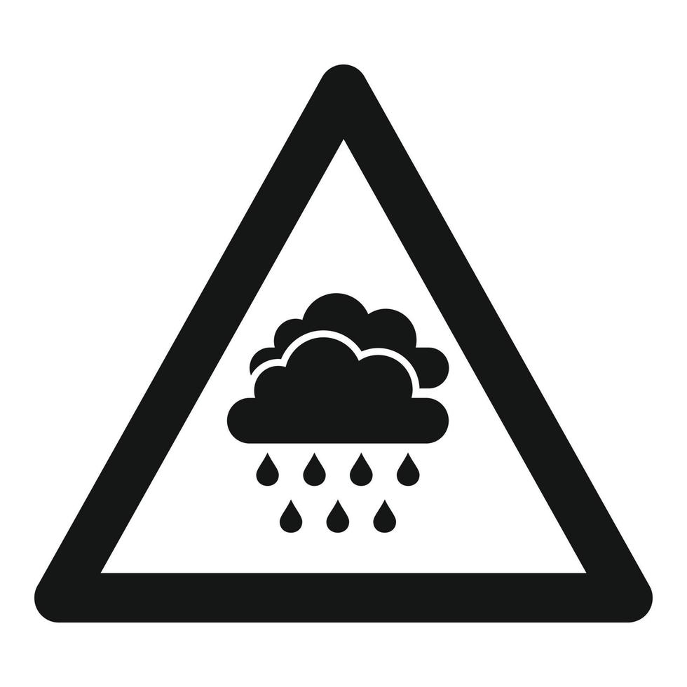 Attention flood icon, simple style vector