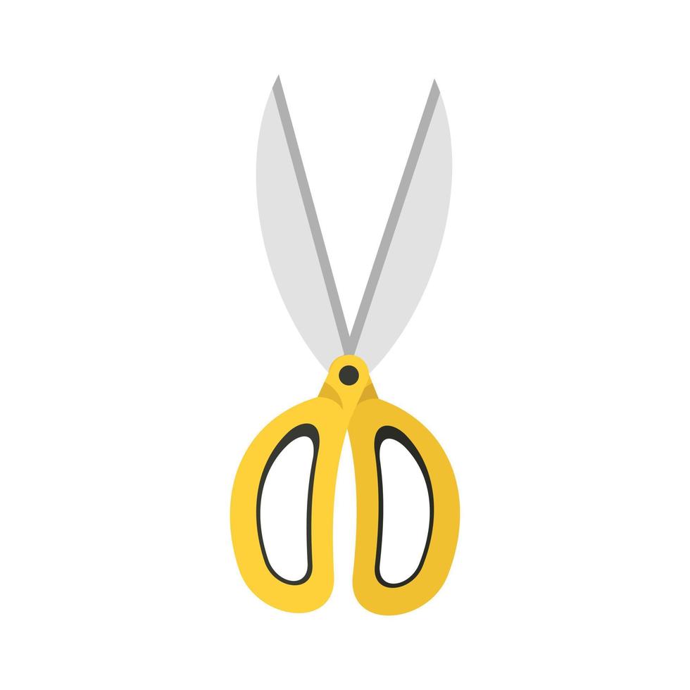 Garden scissors icon, flat style vector