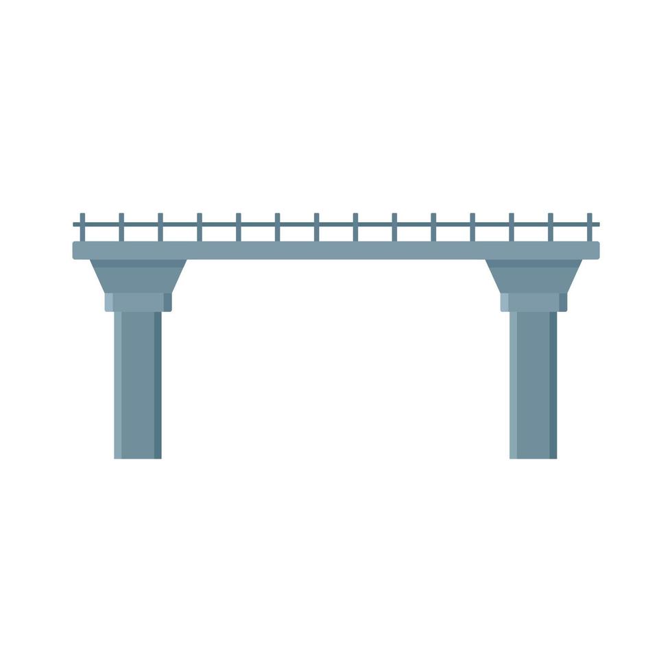 High bridge icon, flat style vector