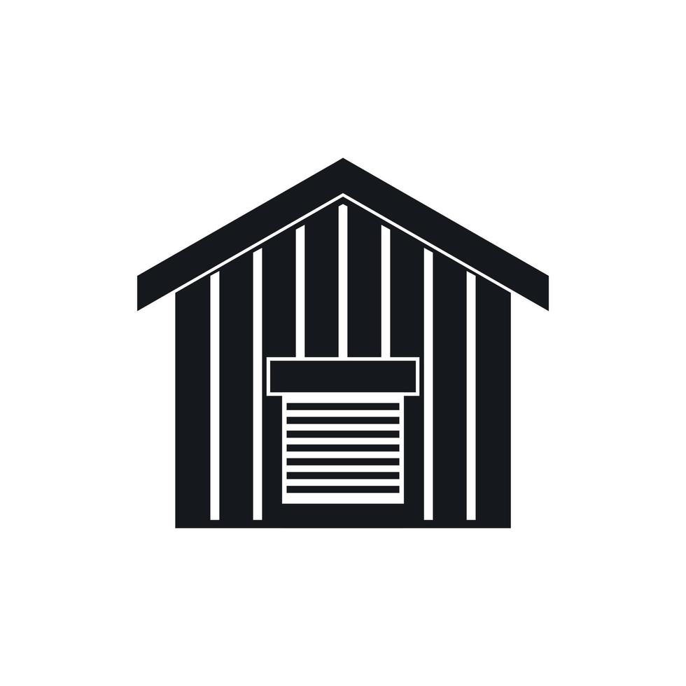 Large barn icon, simple style vector