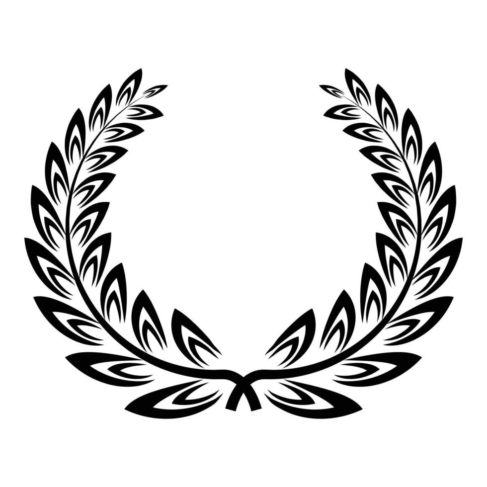 Certified wreath icon, simple style vector