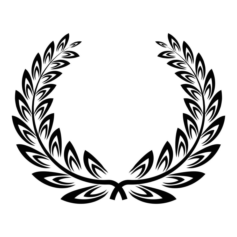 Certified wreath icon, simple style vector