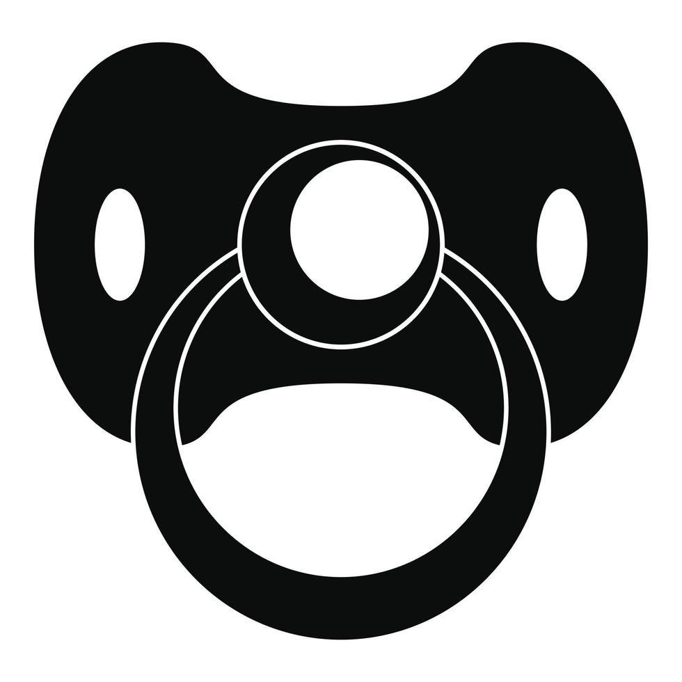 Baby nipple icon, simple style vector