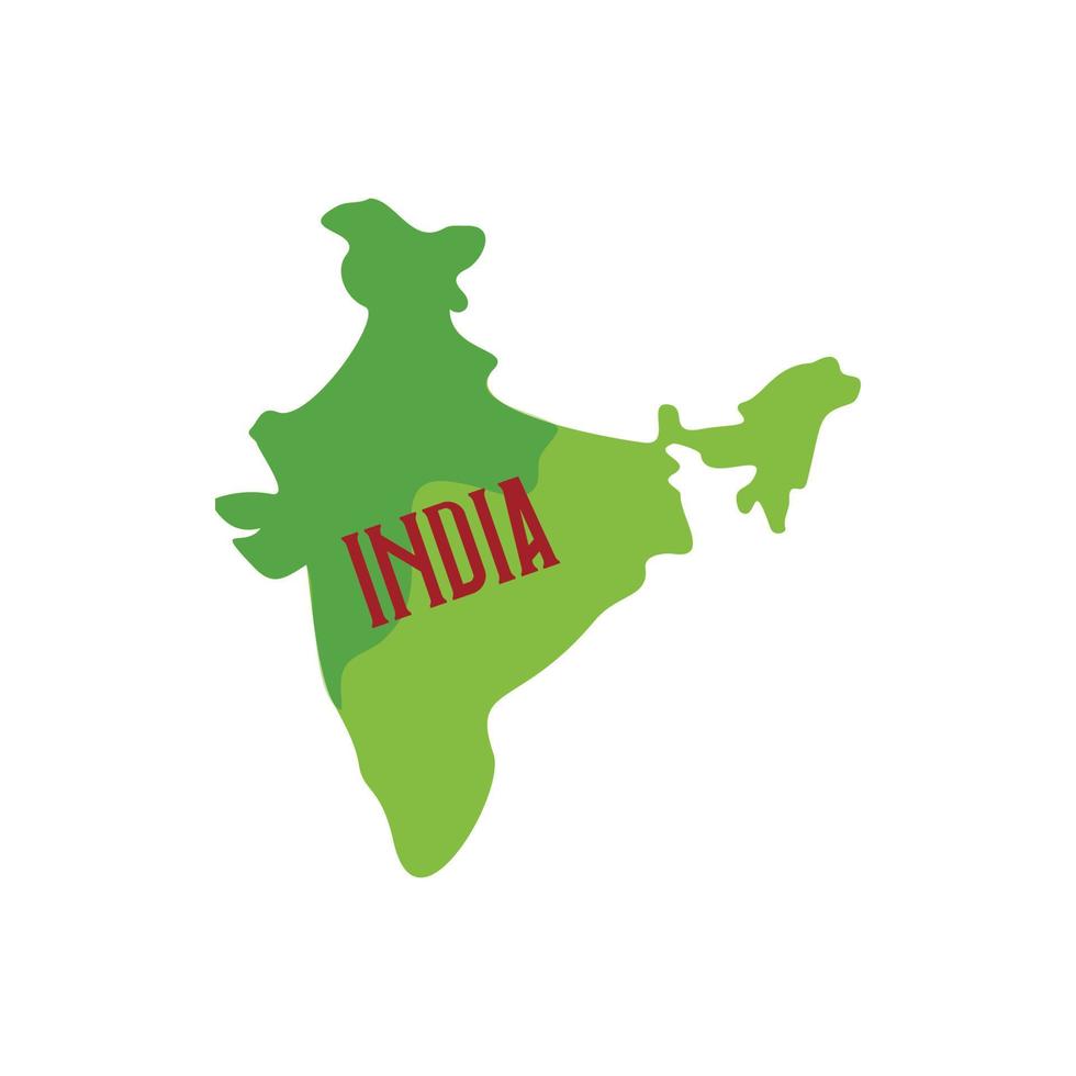 Map of India icon, cartoon style vector