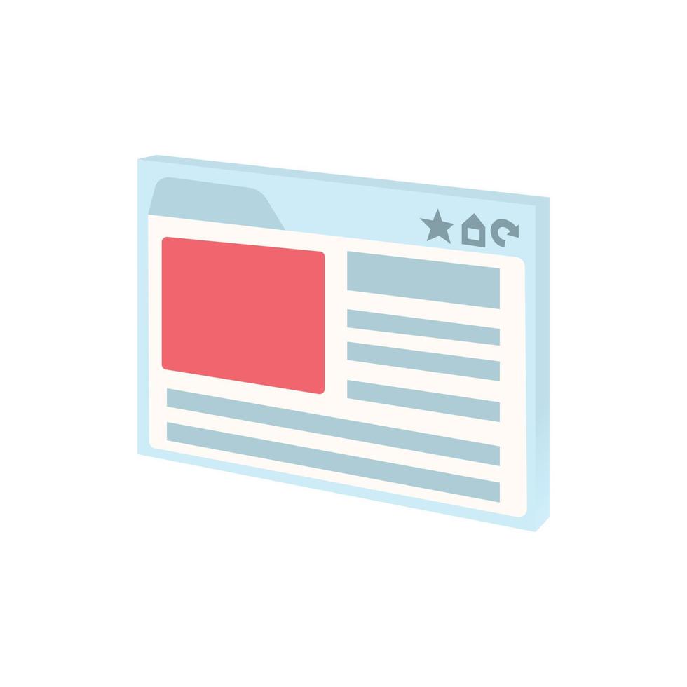 Web advertise icon in cartoon style vector