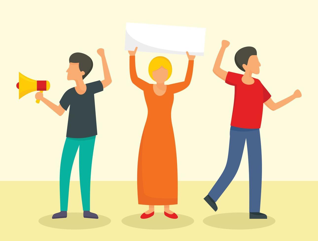 Political meeting concept background, flat style vector