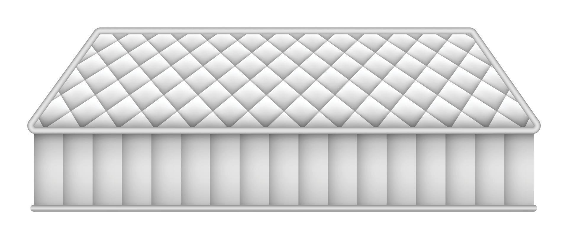 Mattress mockup, realistic style vector