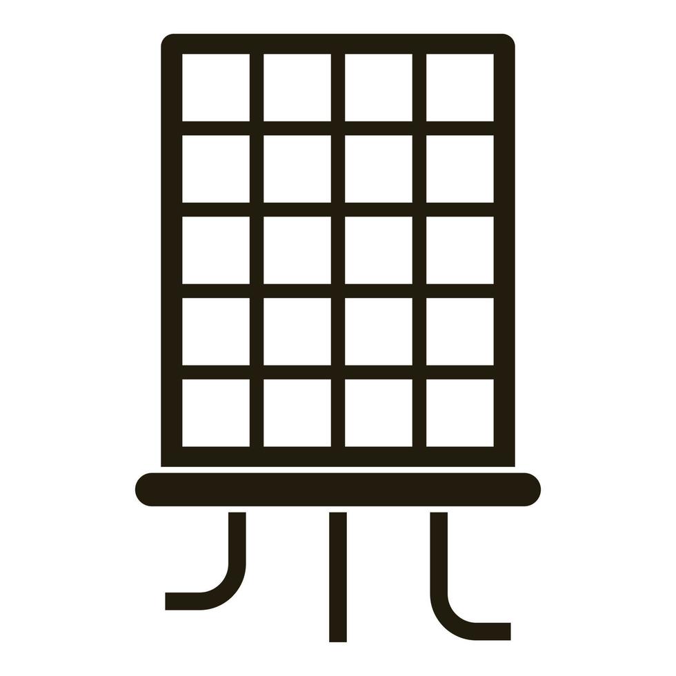 Solar panel icon, simple style vector