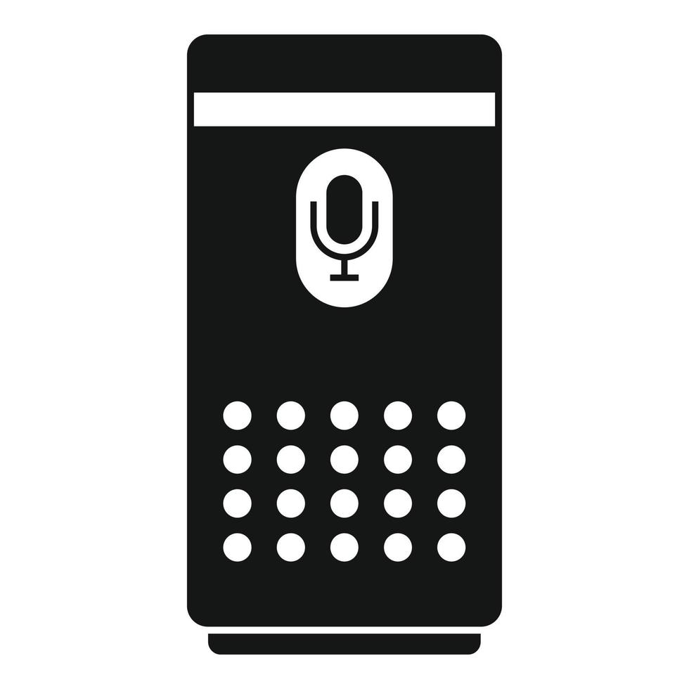Smart speaker control icon, simple style vector