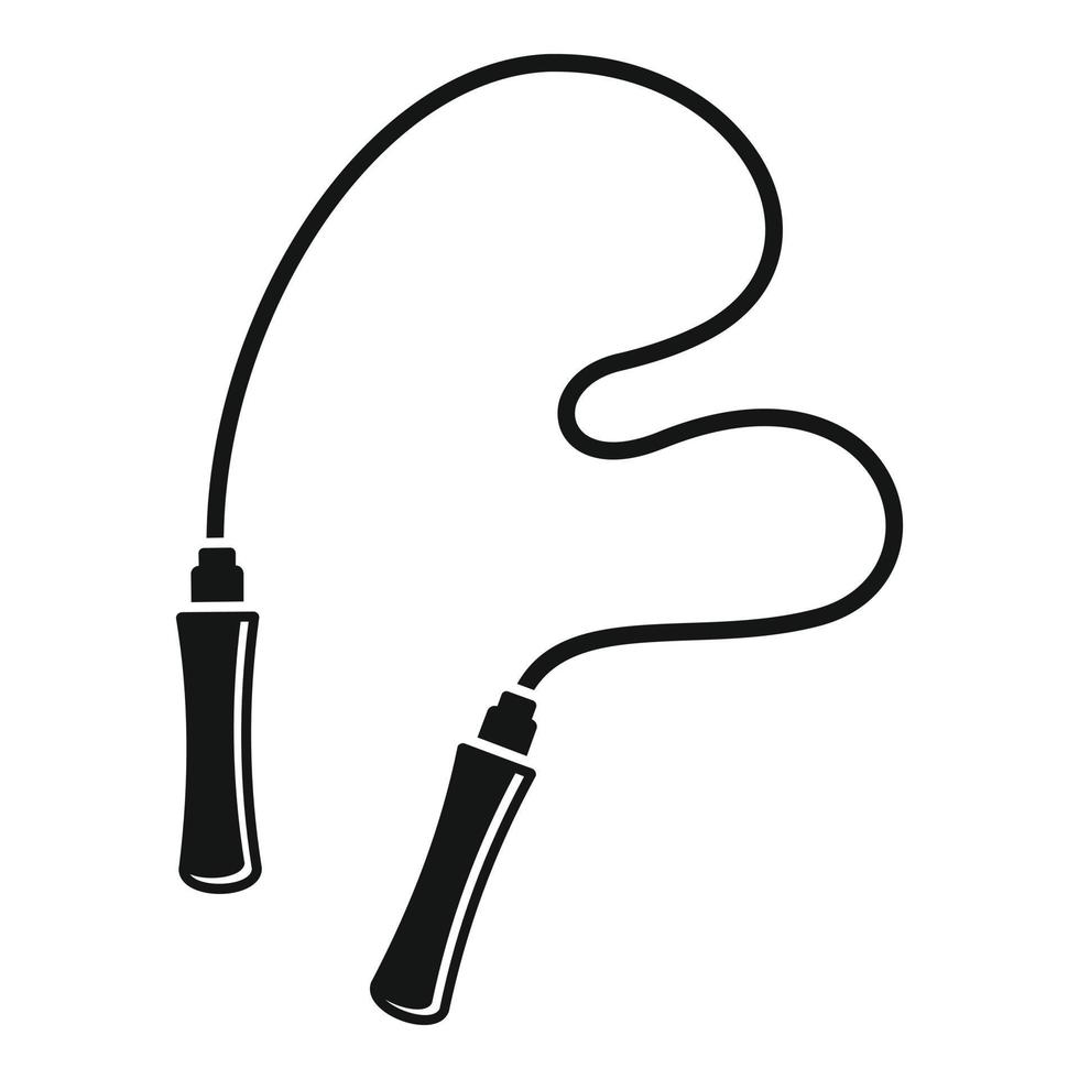 icono de saltar la cuerda, estilo simple vector