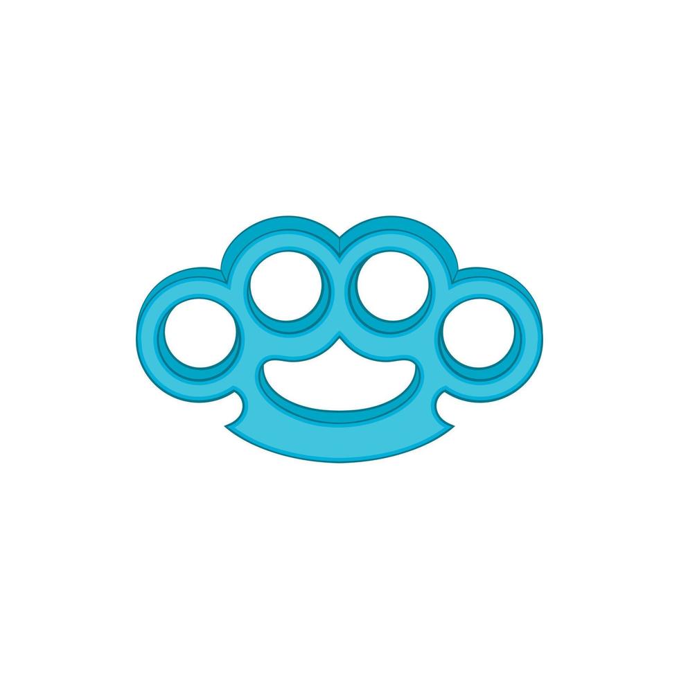 Brass knuckles icon, cartoon style vector