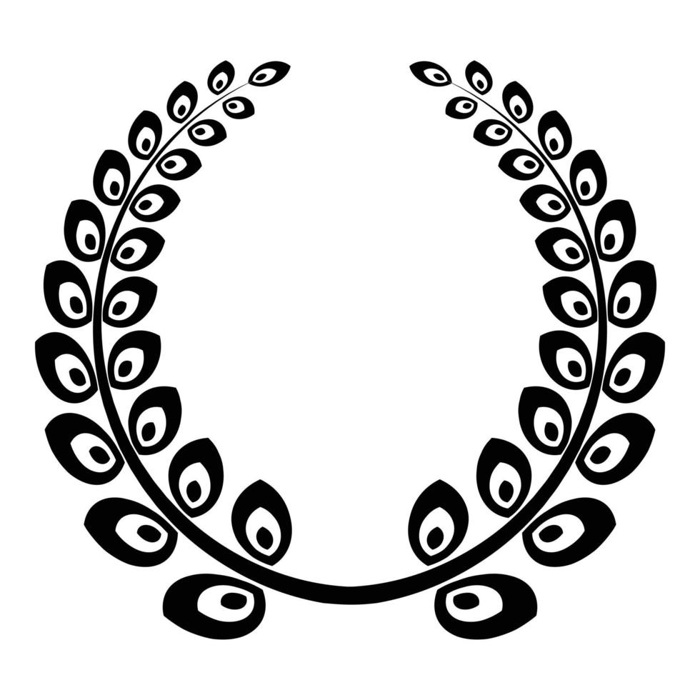 Wreath icon, simple style vector