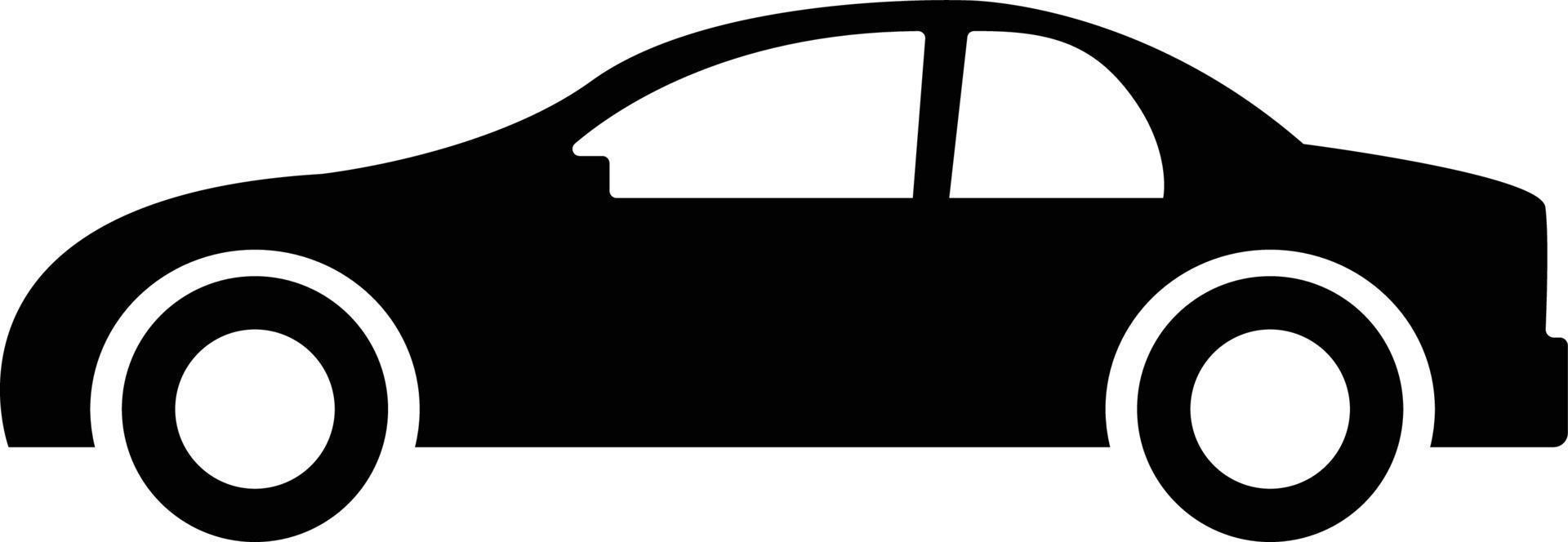 coche icono negro vector