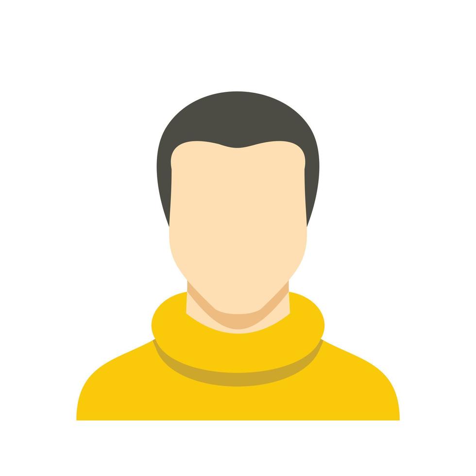 hombre avatar icono vector plano