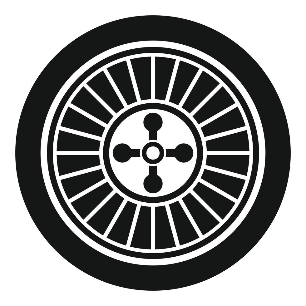 icono de rueda de casino, estilo simple vector