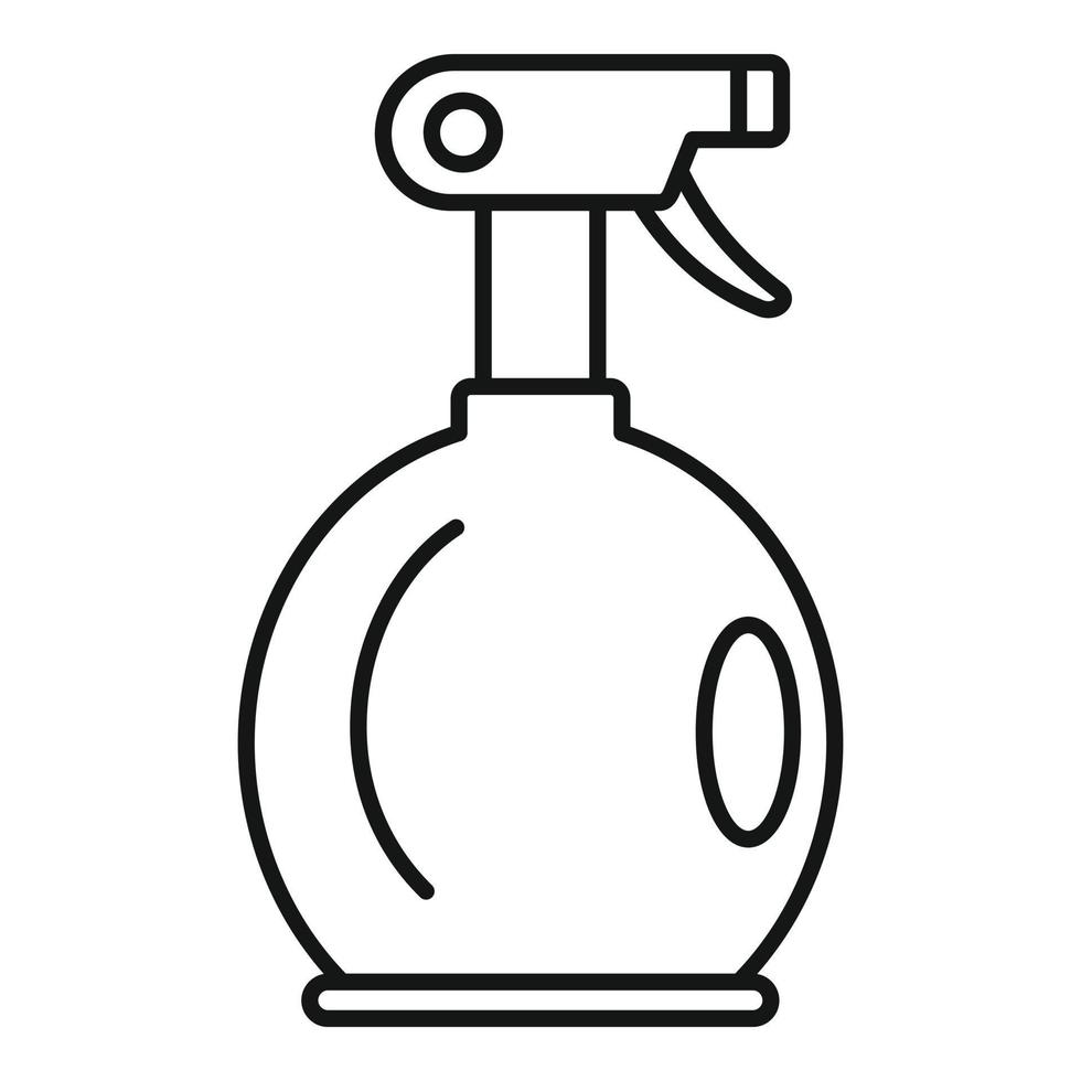 Water spray bottle icon, outline style vector