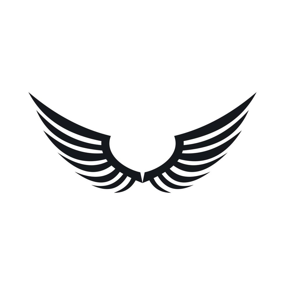 Wing icon, simple style vector