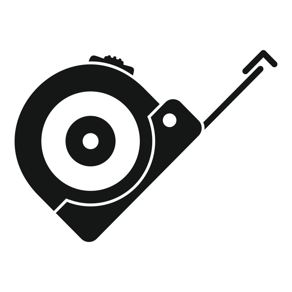 Tape measure icon, simple style vector