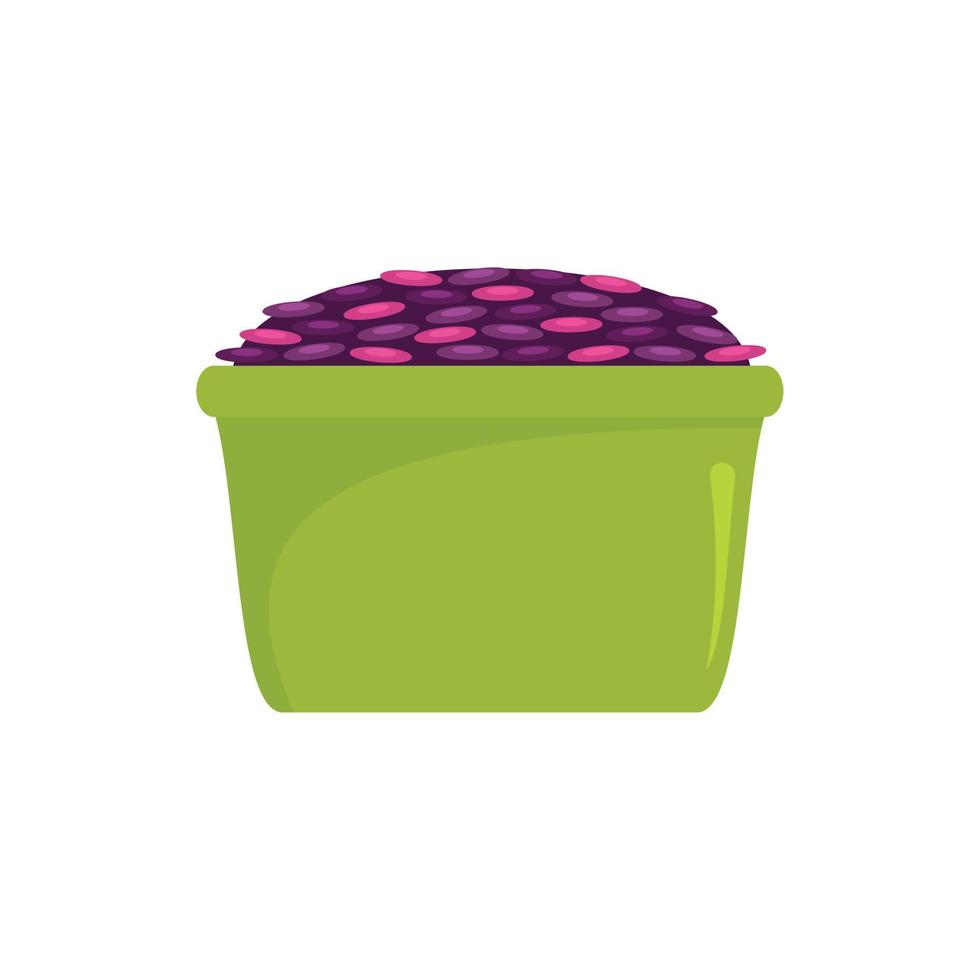 Colorful rice icon, flat style vector
