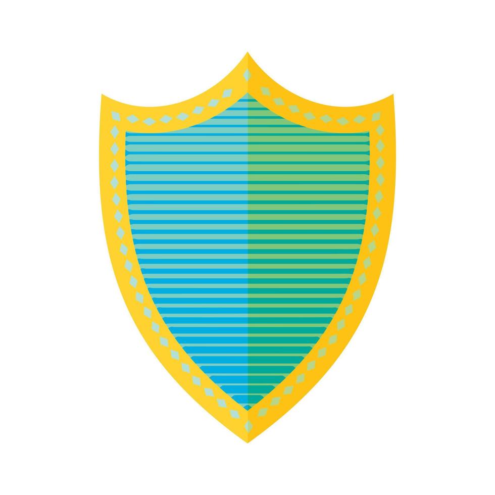 icono de escudo de combate, estilo plano vector