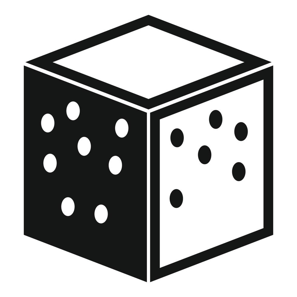 icono de cubo de azúcar, estilo simple vector