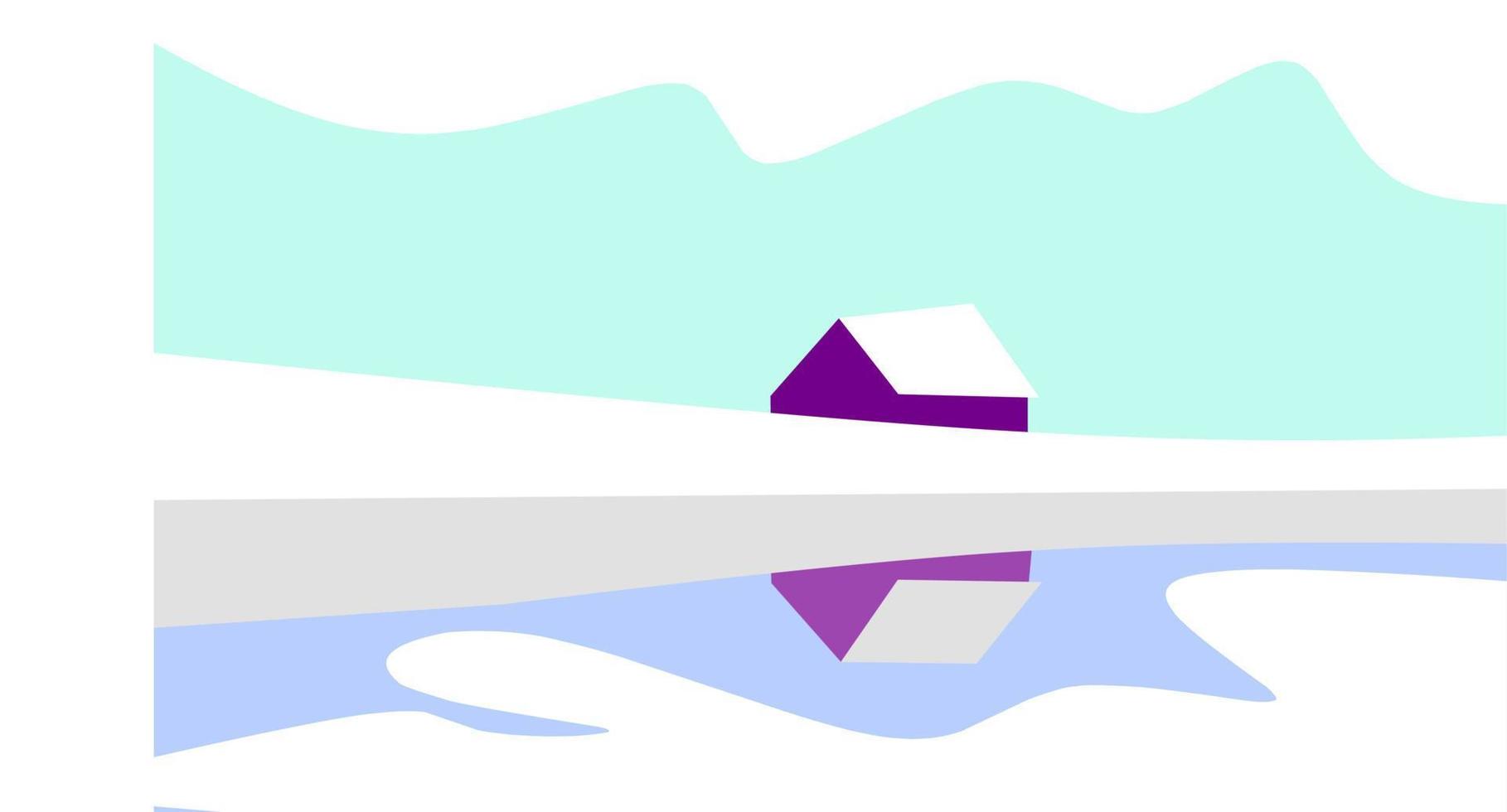 Winter illustration, the view when winter comes vector