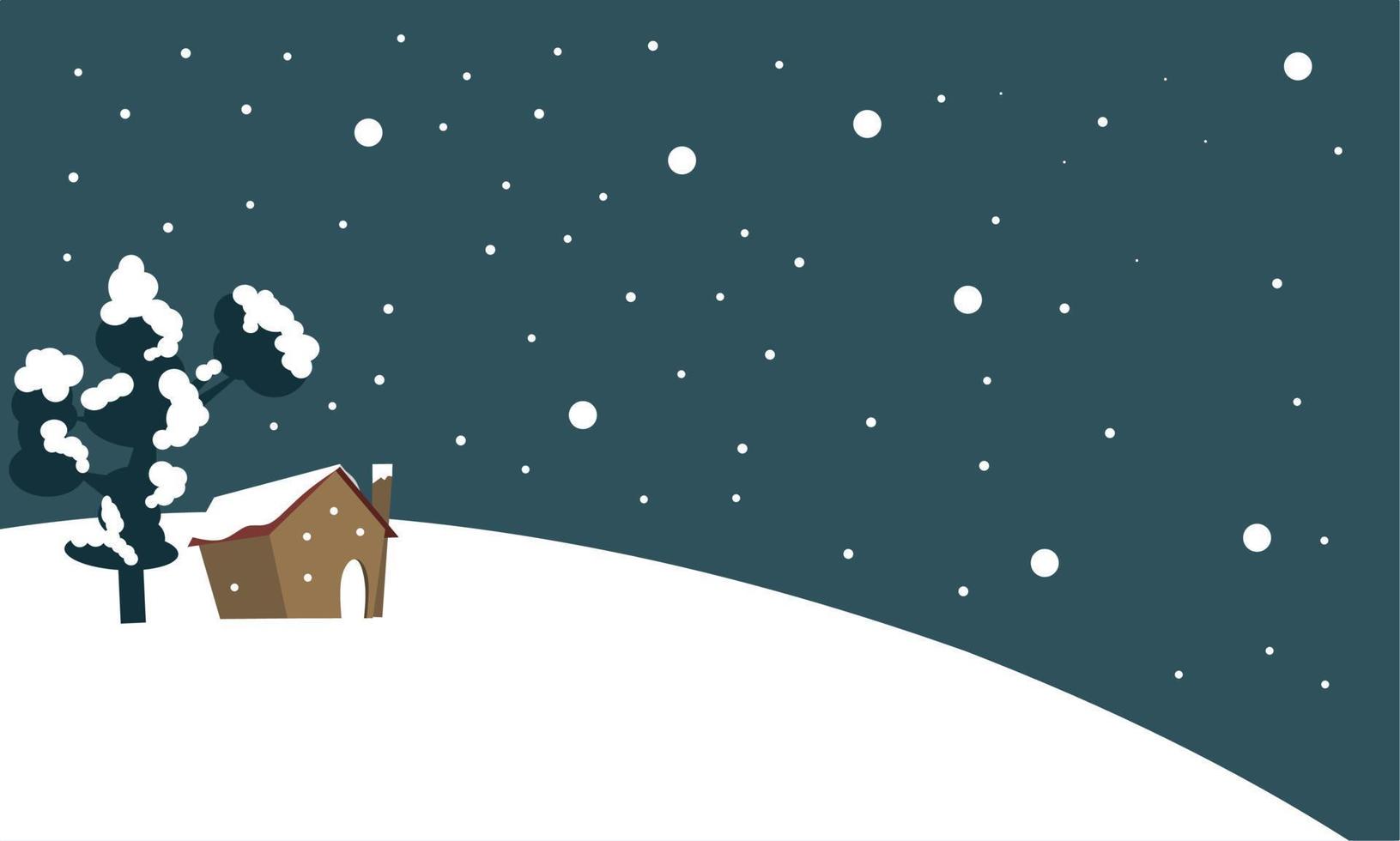 winter illustration, winter landscape for your design vector