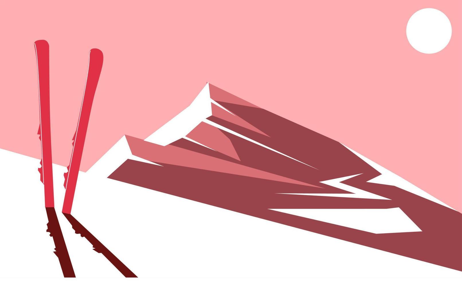 Winter illustration, the view when winter comes vector