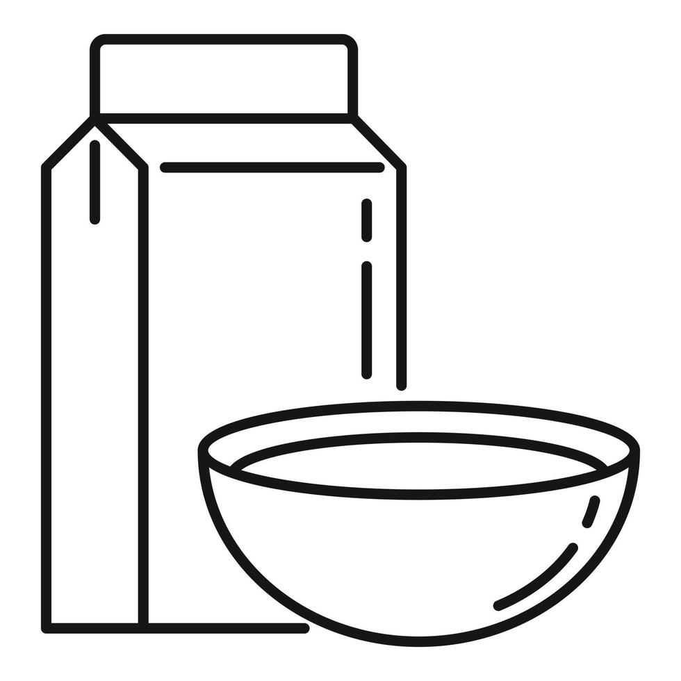 Oatmeal cereals icon, outline style vector