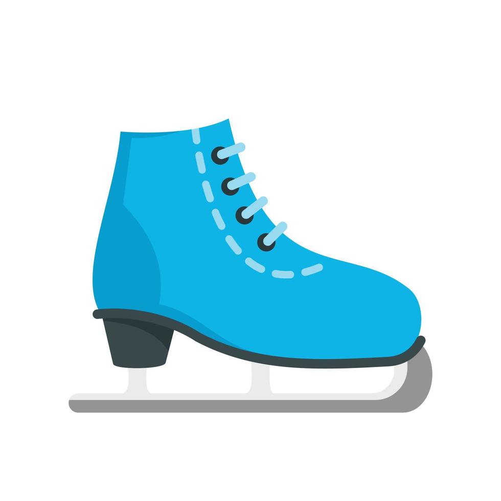 Ice skate icon, flat style vector