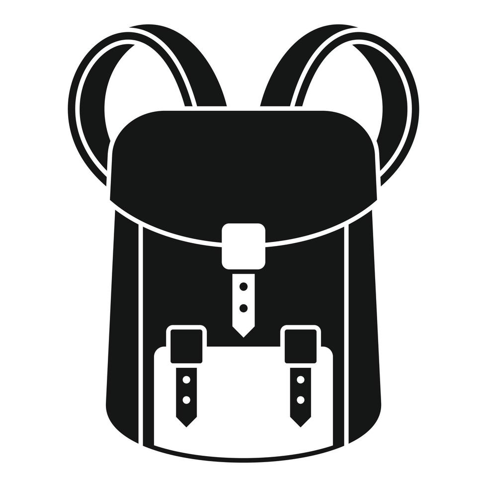 Hunter backpack icon, simple style vector