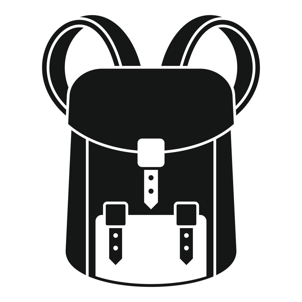 Hunter backpack icon, simple style vector