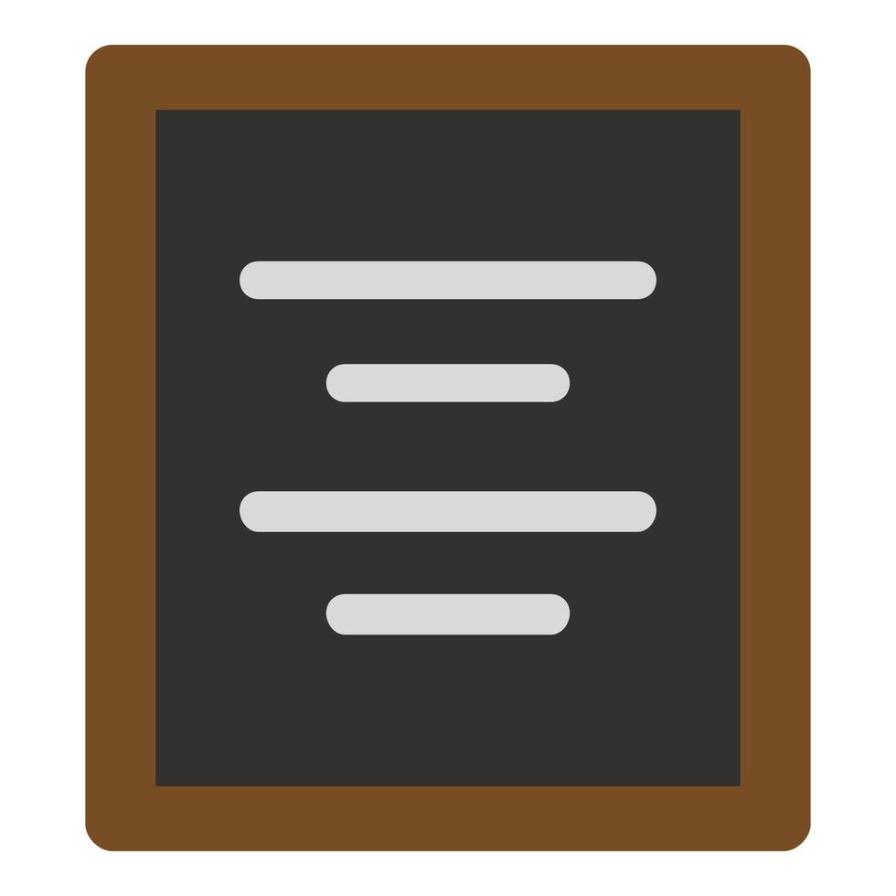 Menu chalk table icon, flat style vector