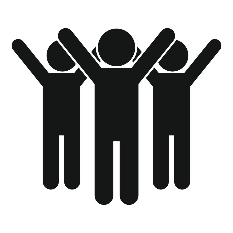 Volunteer group icon, simple style vector