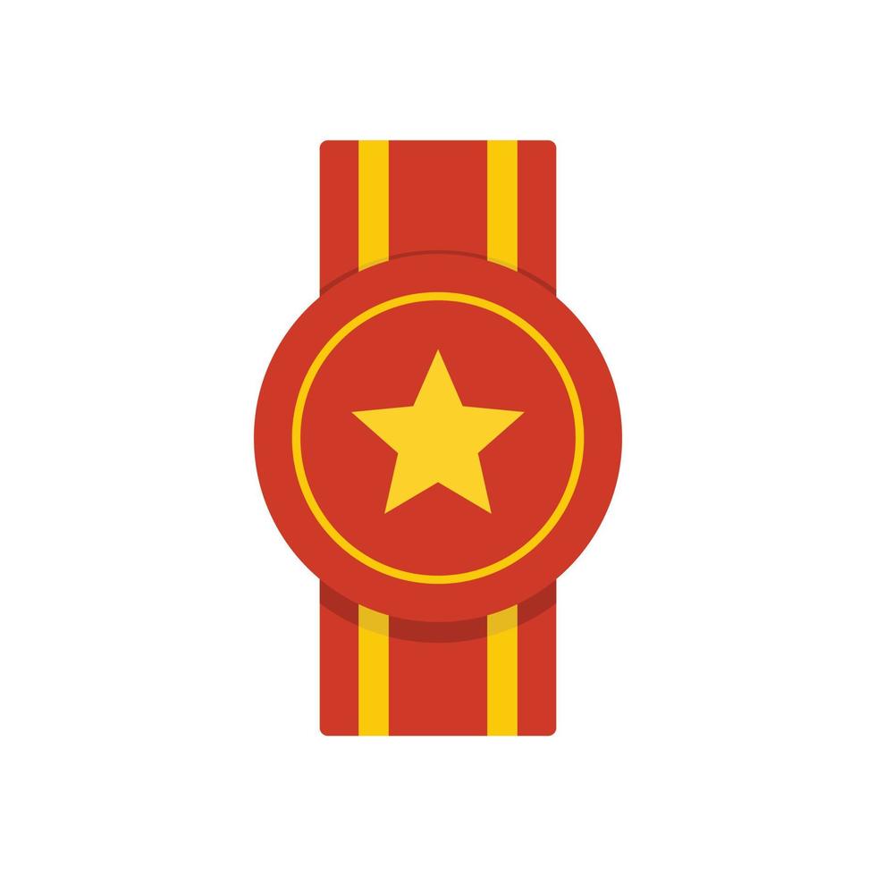 Award ribbon icon vector flat