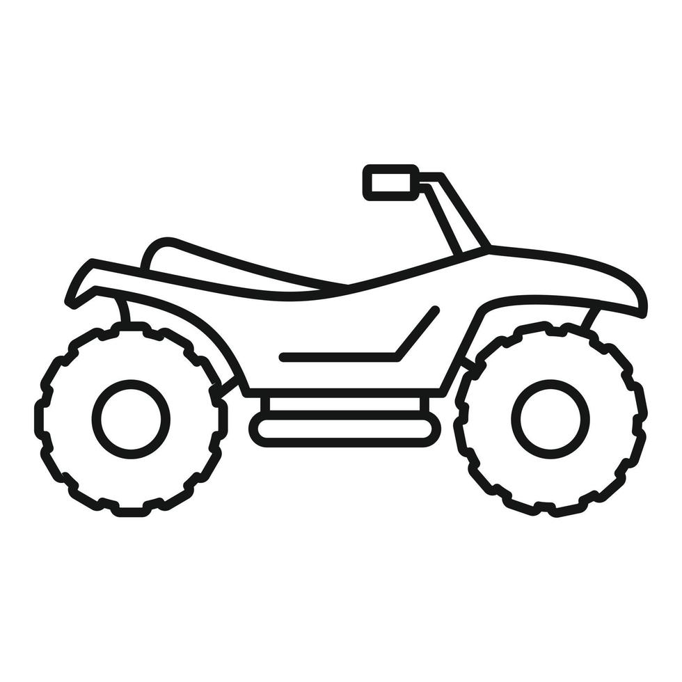 icono de quad, estilo de esquema vector