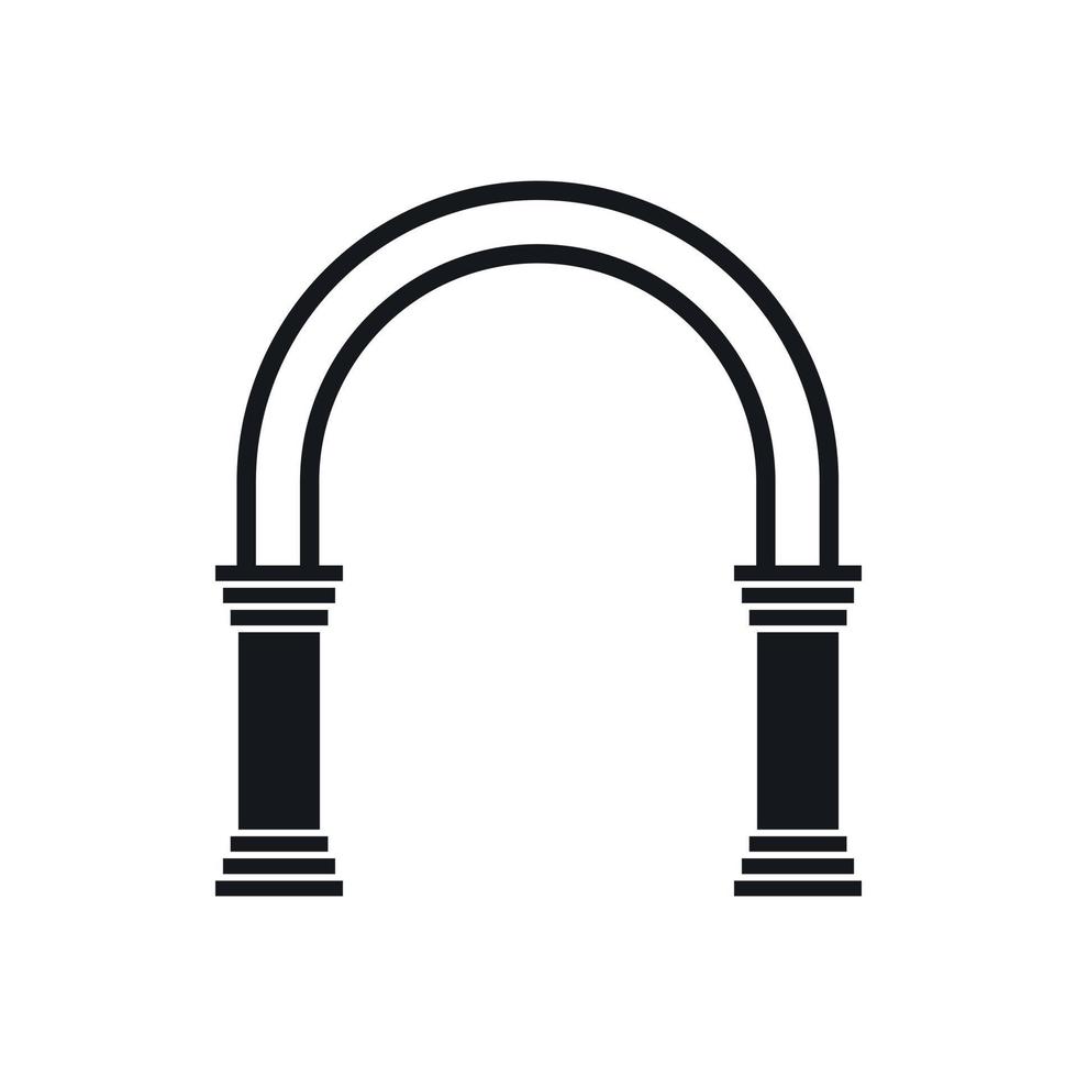 Arch icon, simple style vector