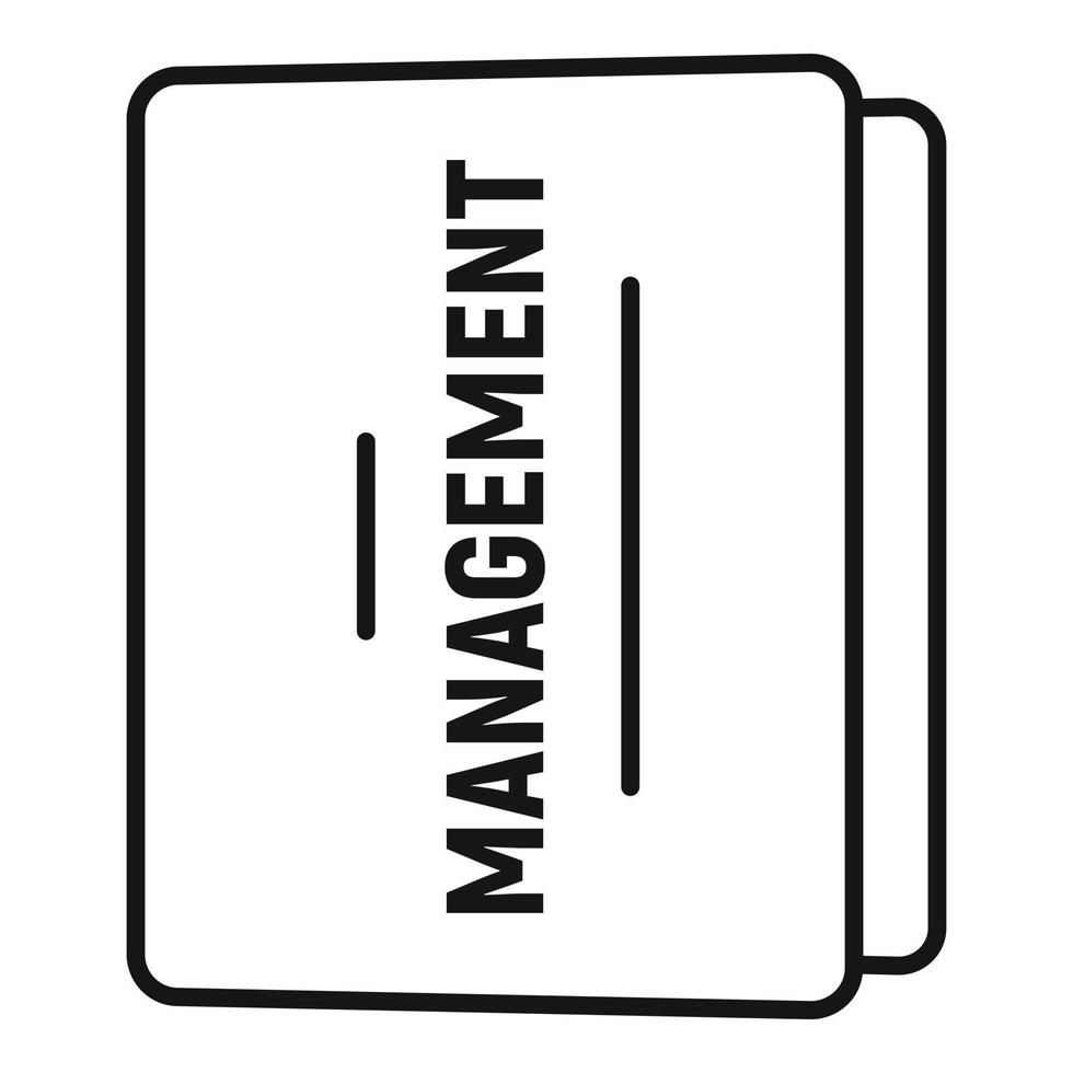 Folder management icon, outline style vector