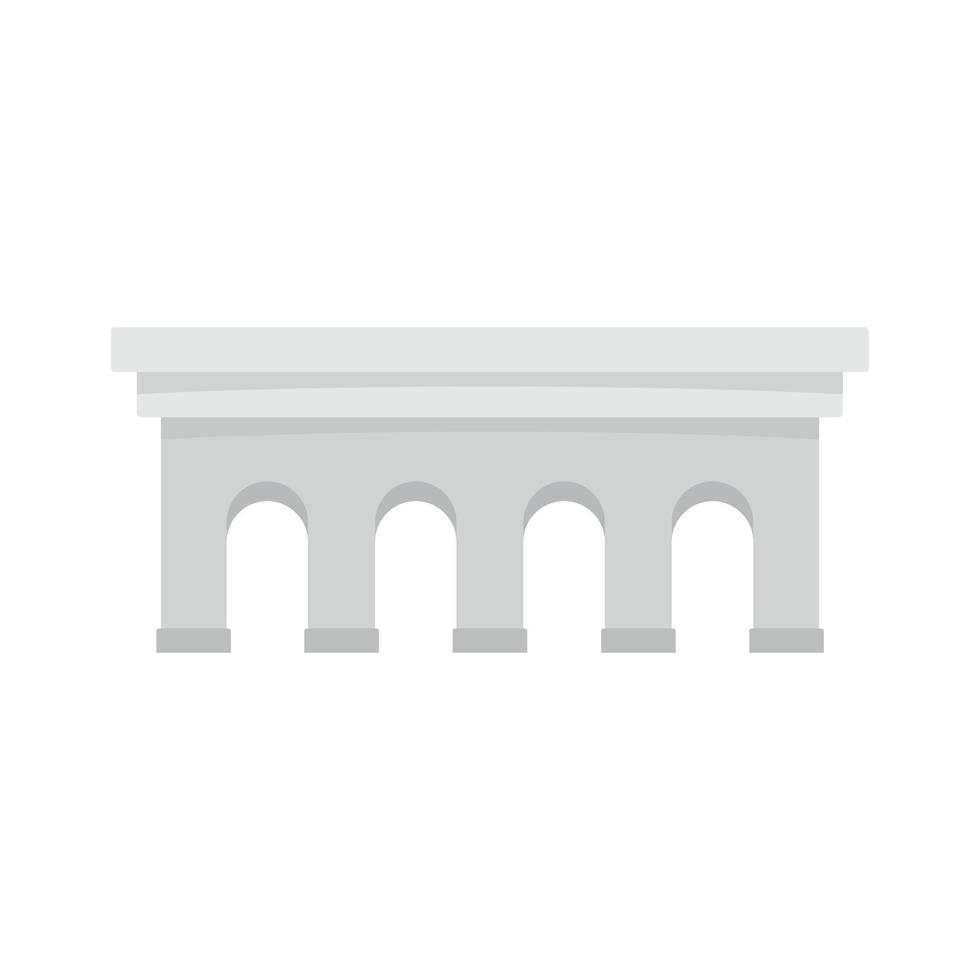 Beton bridge icon, flat style vector