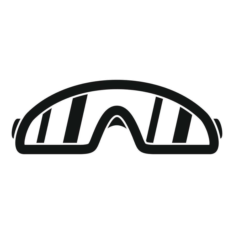 Skydiver glasses icon, simple style vector