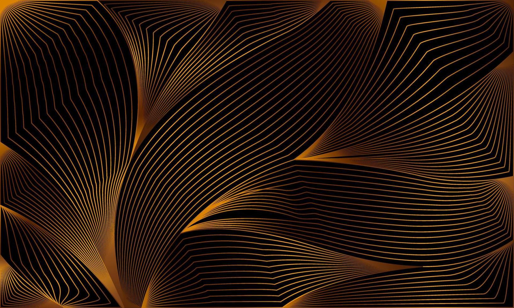 golden abstract linear background vector