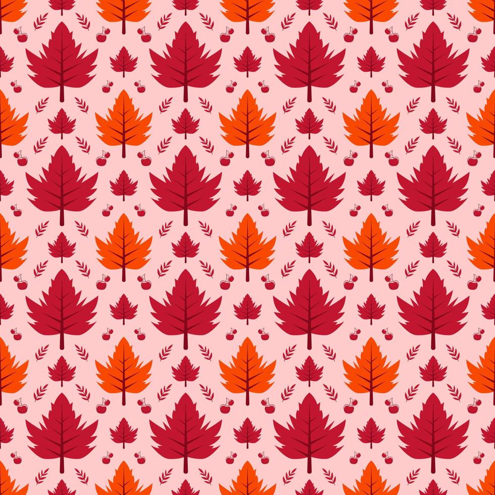 Autumn Leaf Seamless Pattern Design vector