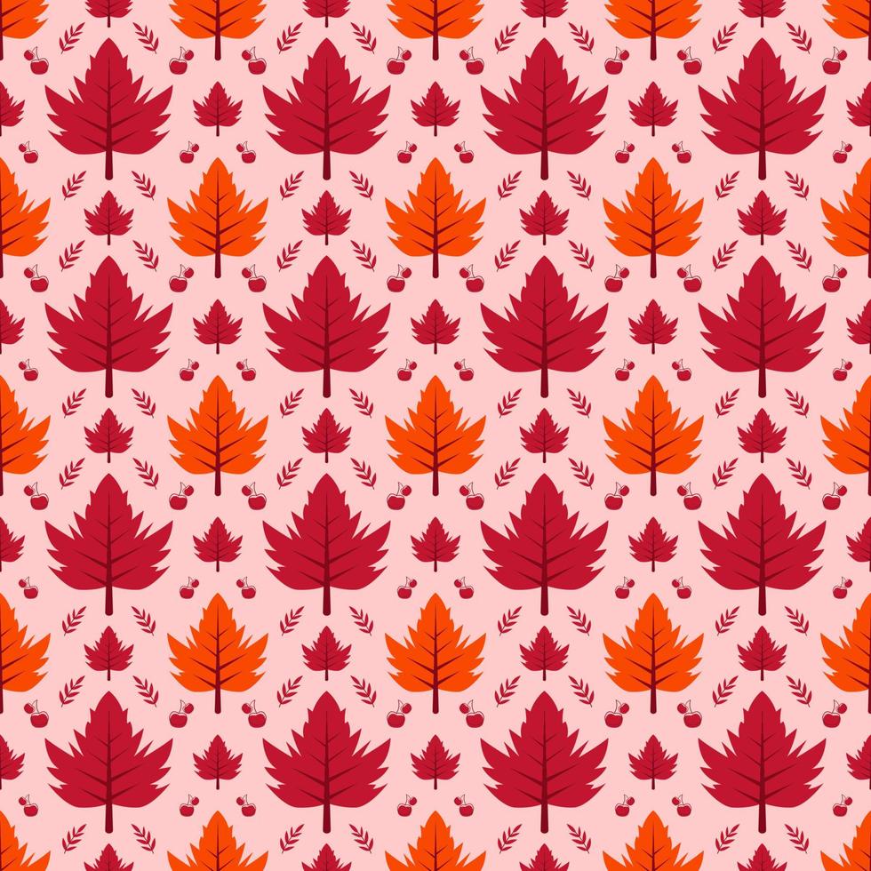 Autumn Leaf Seamless Pattern Design vector