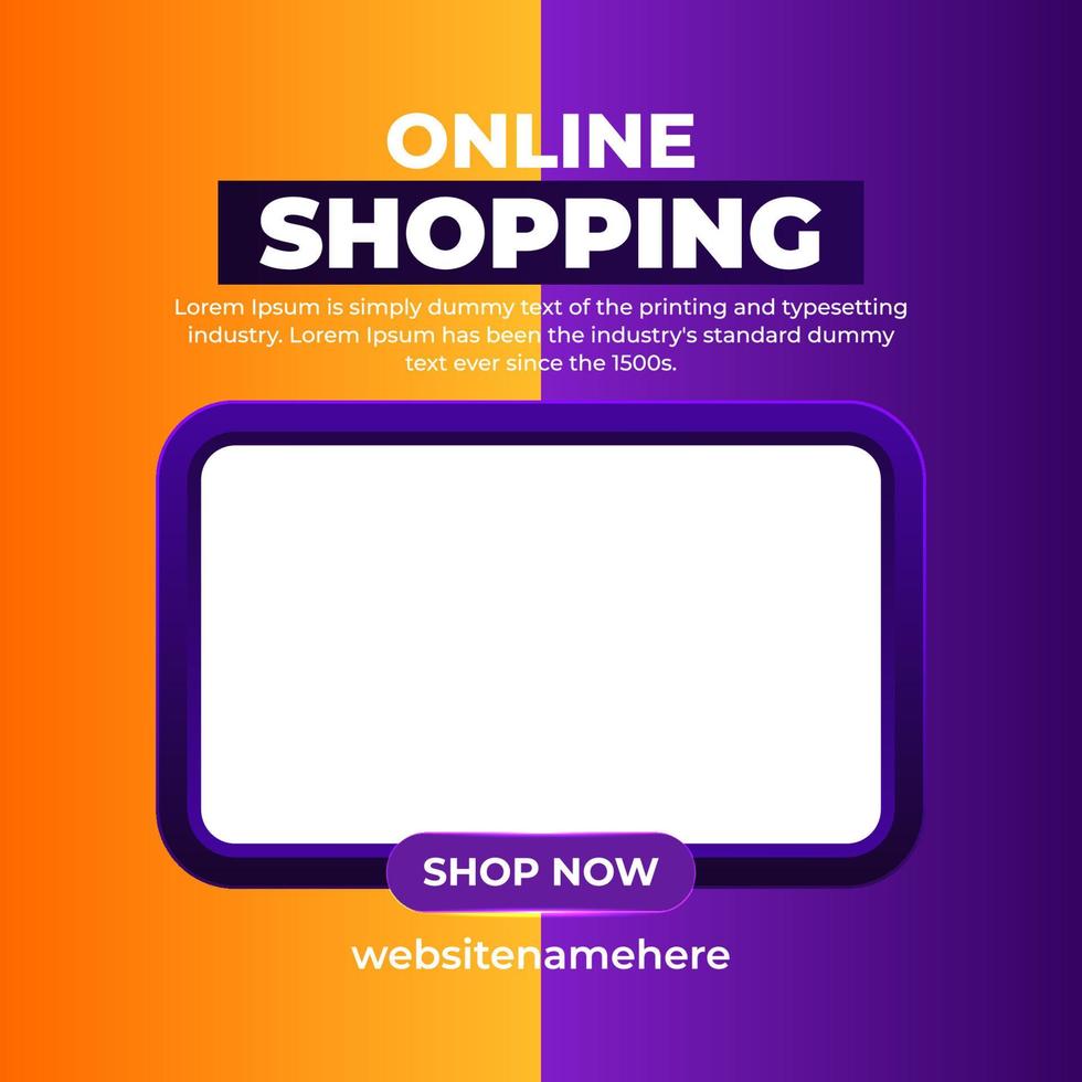 Online Shopping Banner Sale Background Design vector