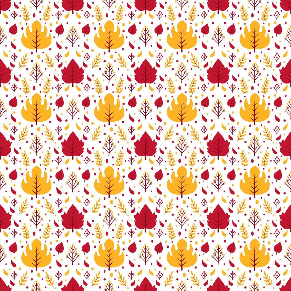 Autumn Leaf Seamless Pattern Design vector