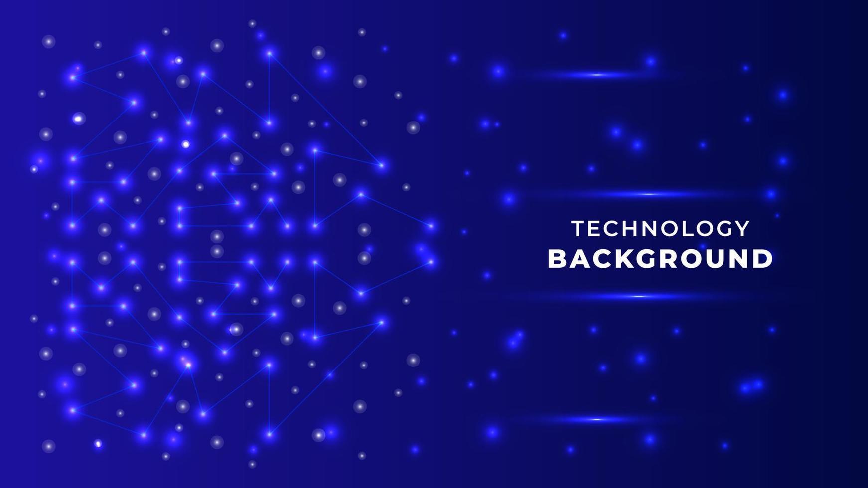 diseño de fondo de banner de tecnología digital moderna azul vector