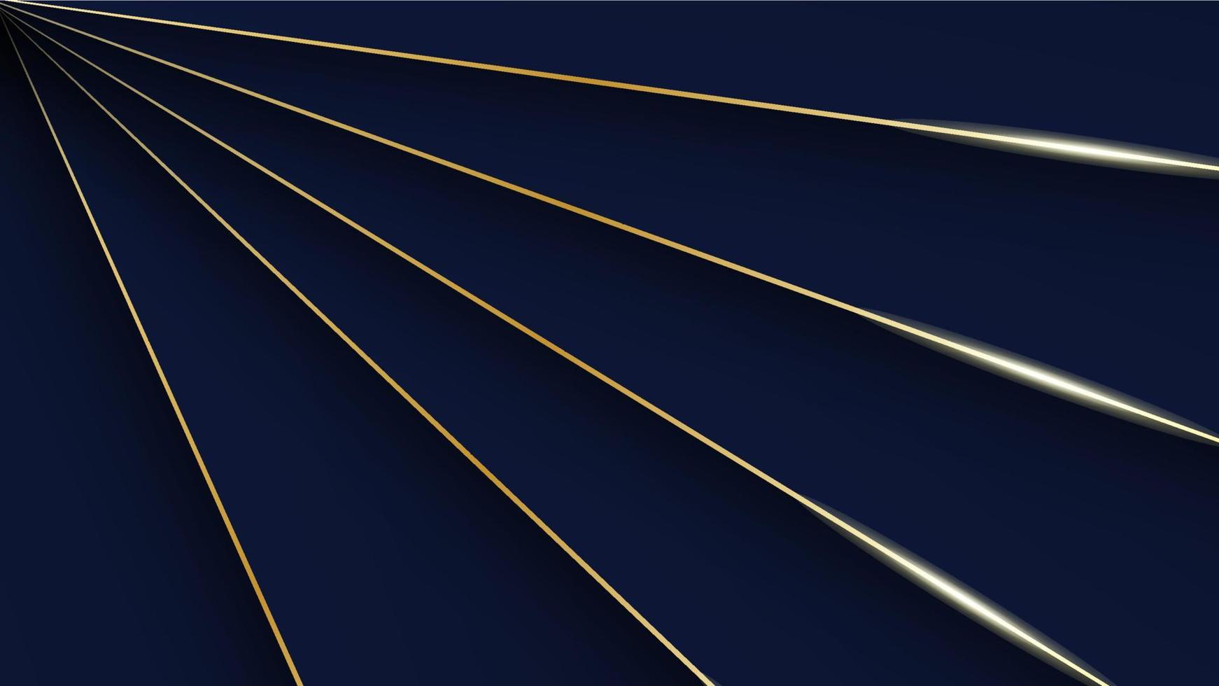 Elegant layered shape background with golden lines vector