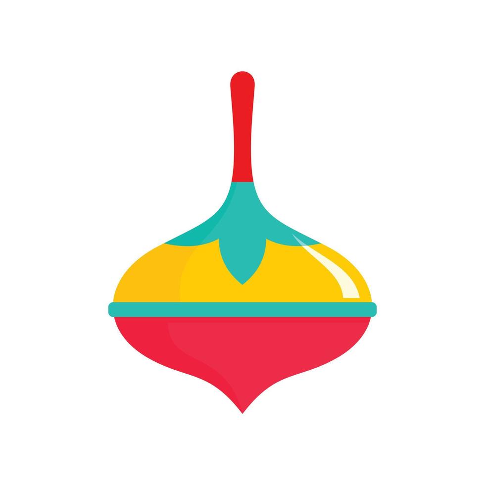 icono de dreidel colorido, estilo plano vector