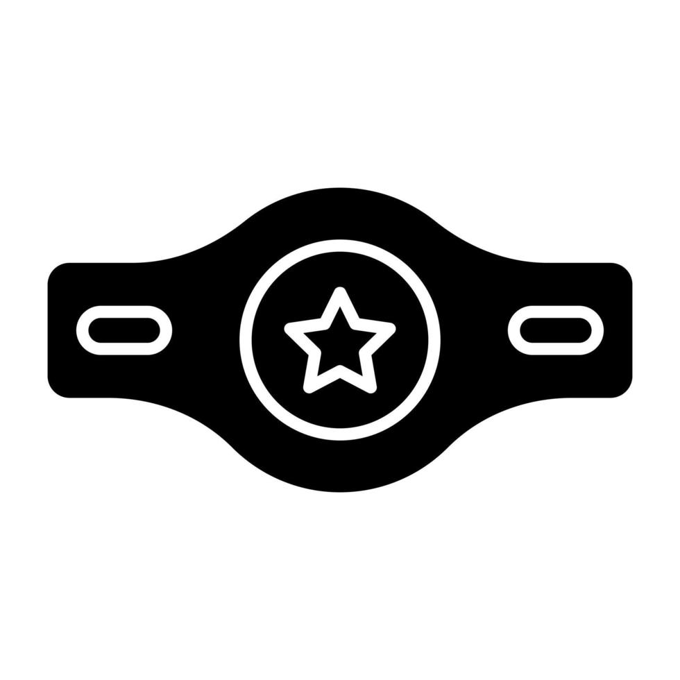 icono de cinturón de lucha en un diseño único vector